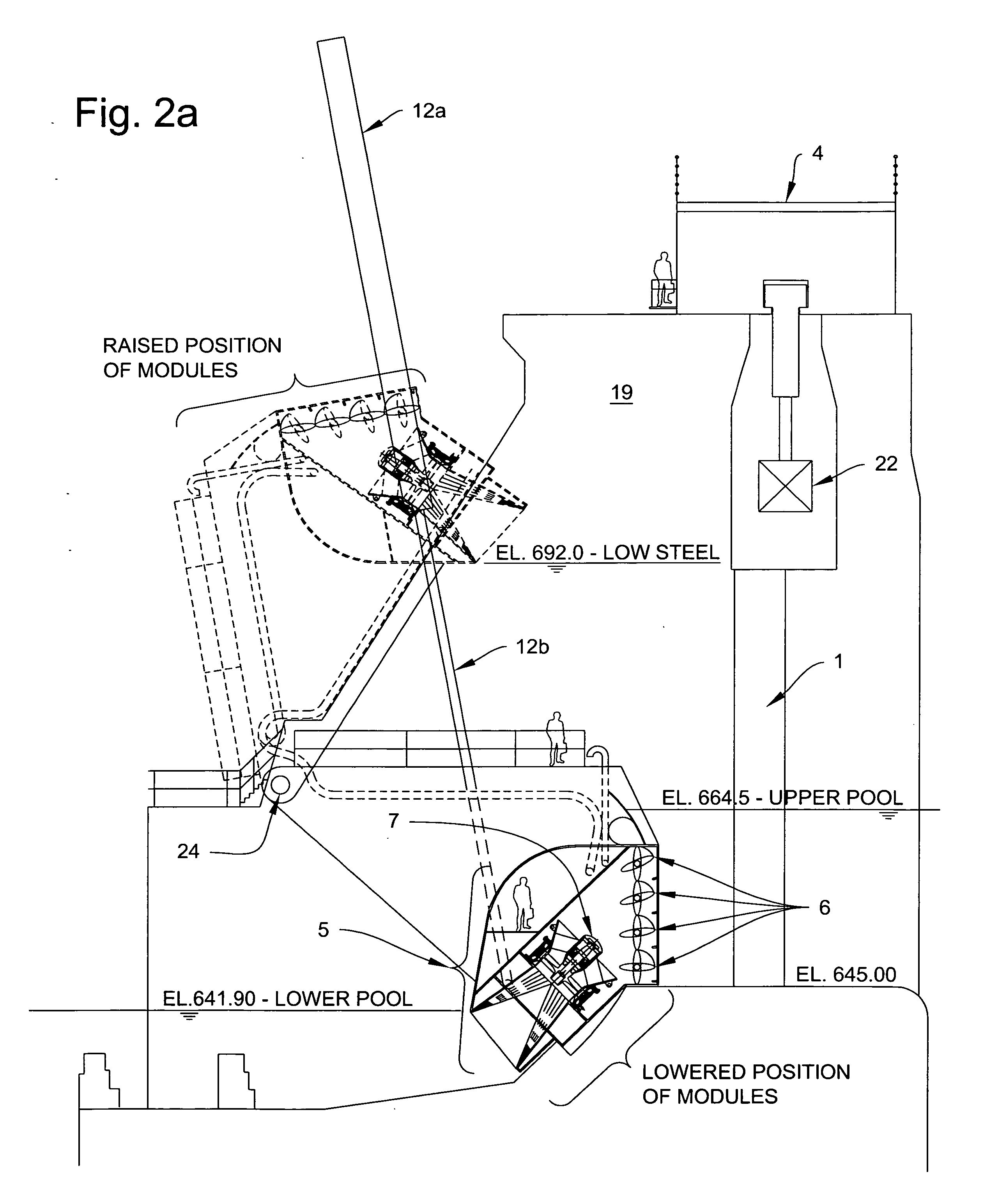 Hydroelectric generating station and method of constructing same