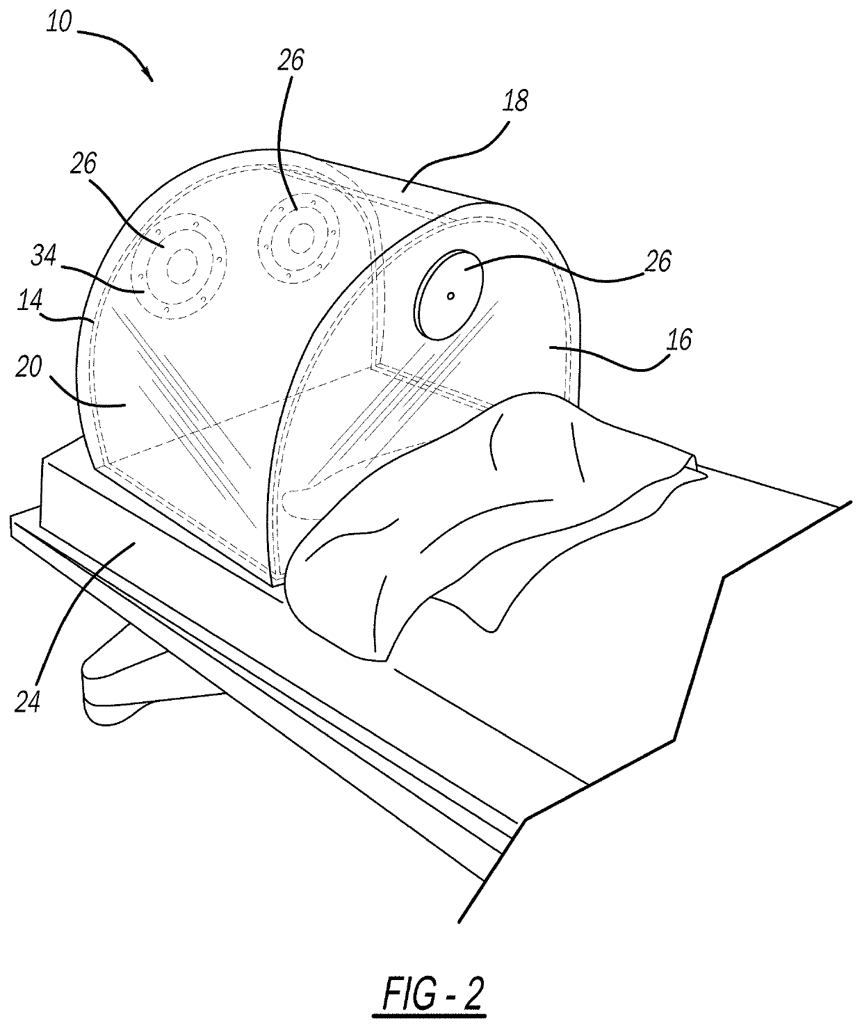 Negative pressure chamber for patient intubation