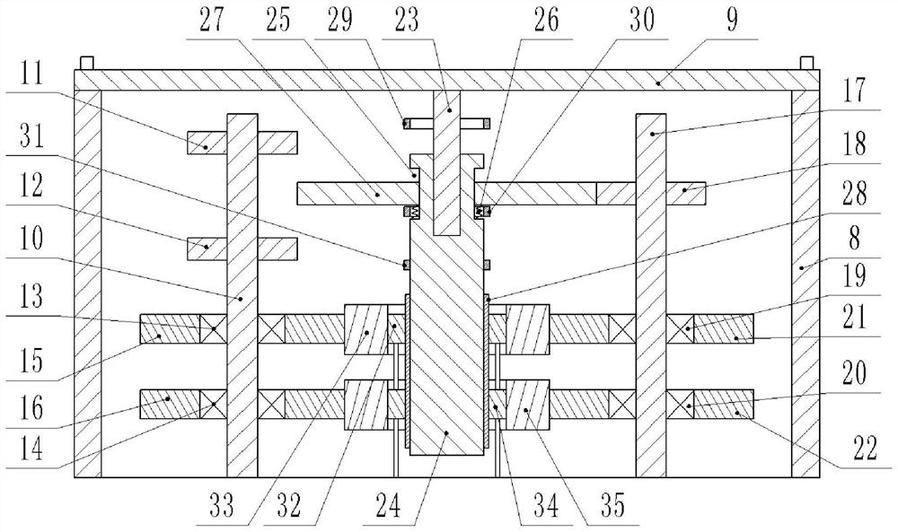 Gear interlock type car back door hinge