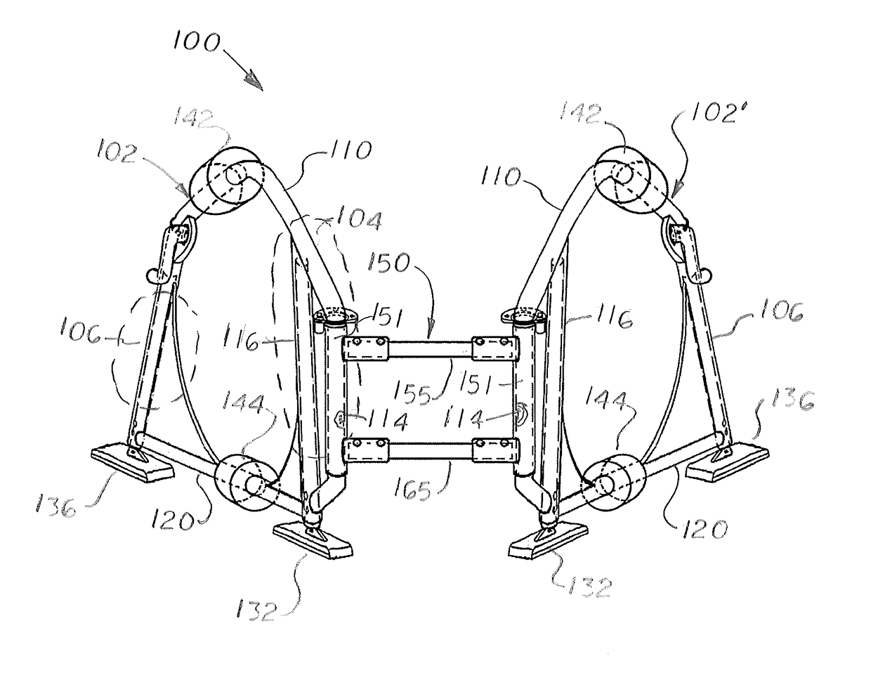 Portable calisthenics exercise device