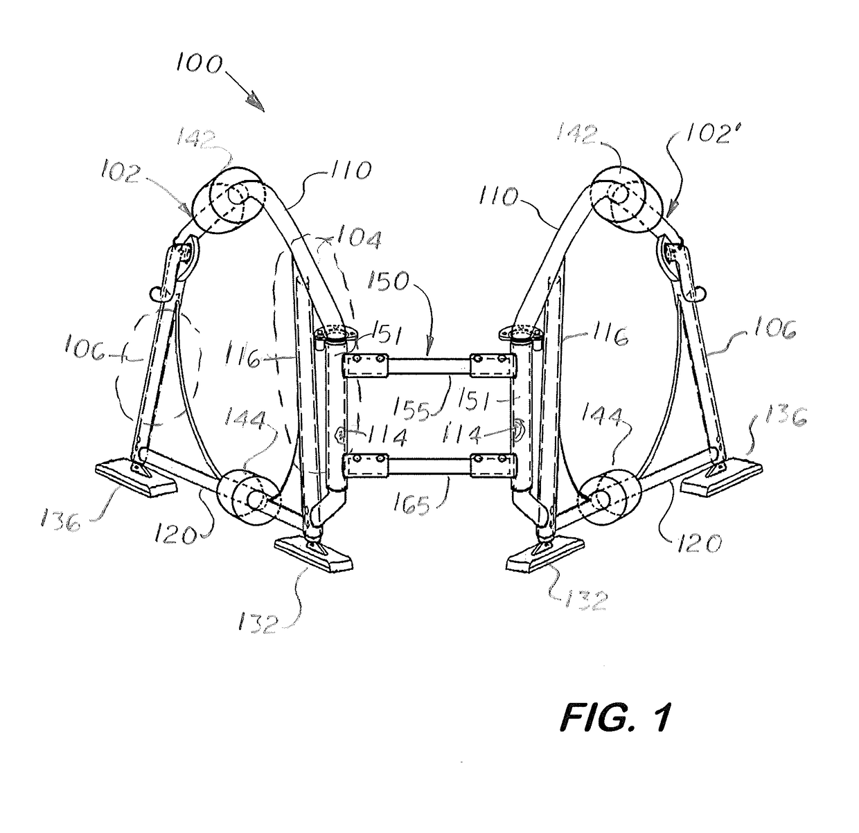 Portable calisthenics exercise device