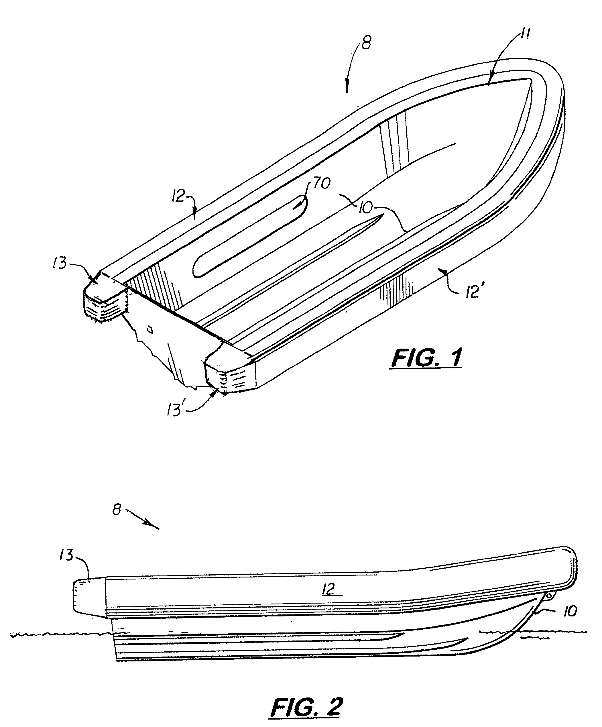 Integrated bumper boat hull and method