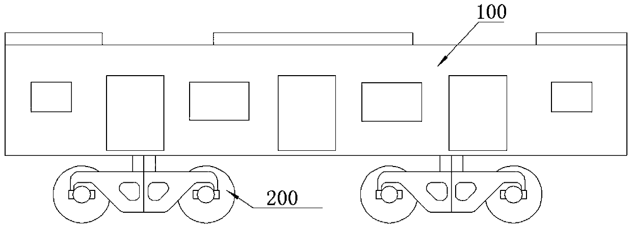 Substitute bogie assembly and alighting method