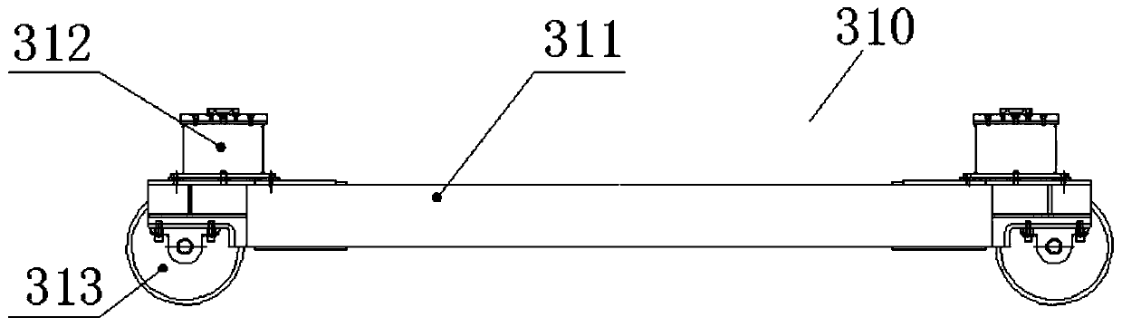 Substitute bogie assembly and alighting method