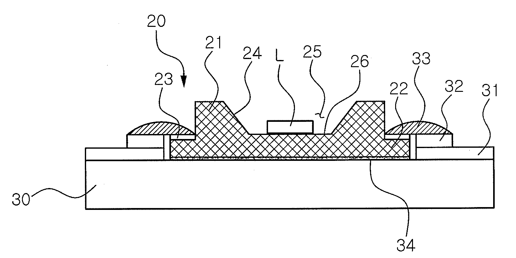 Ceramic package for headlamp and headlamp modul having the same