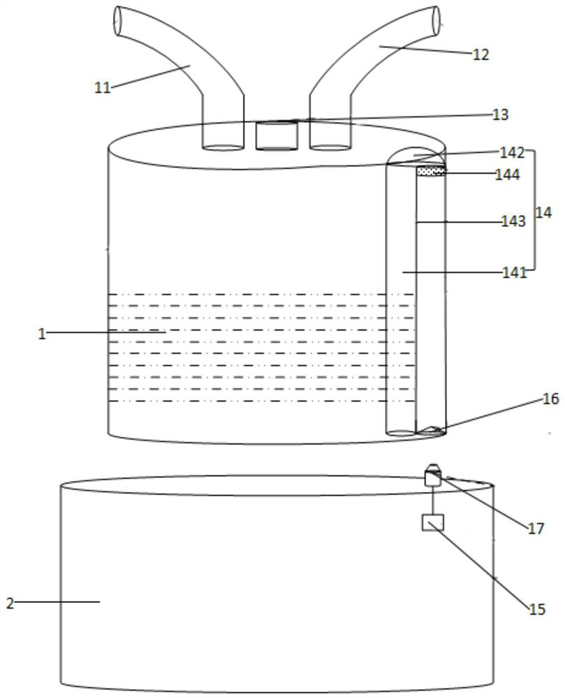 Humidifying device with water level monitoring function and water level monitoring method and equipment