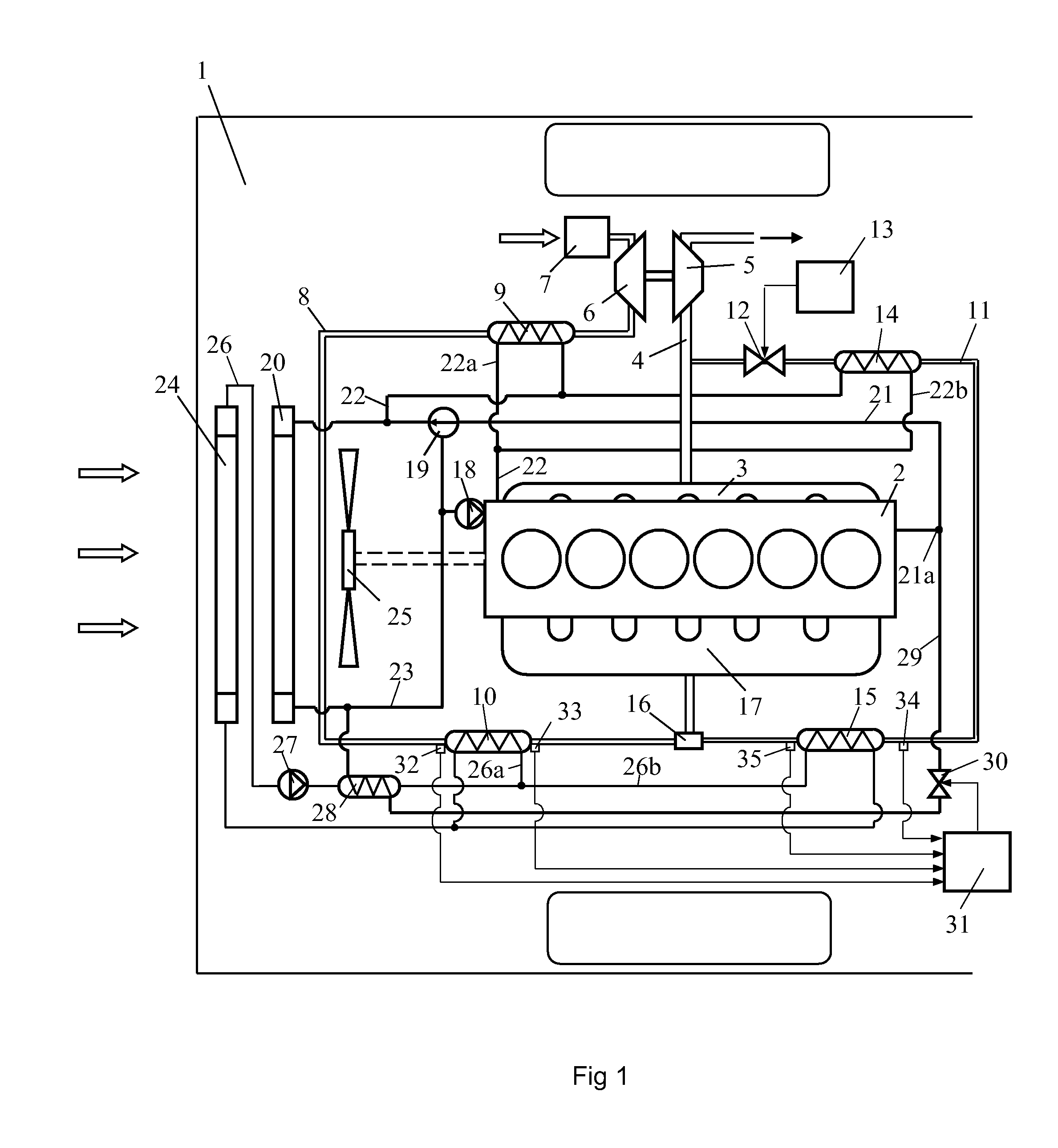 Arrangement at a supercharged internal combustion engine