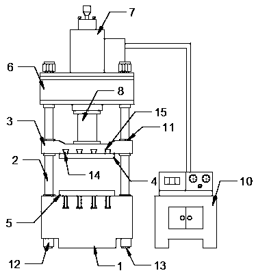 Hot-press forming machine for metal product