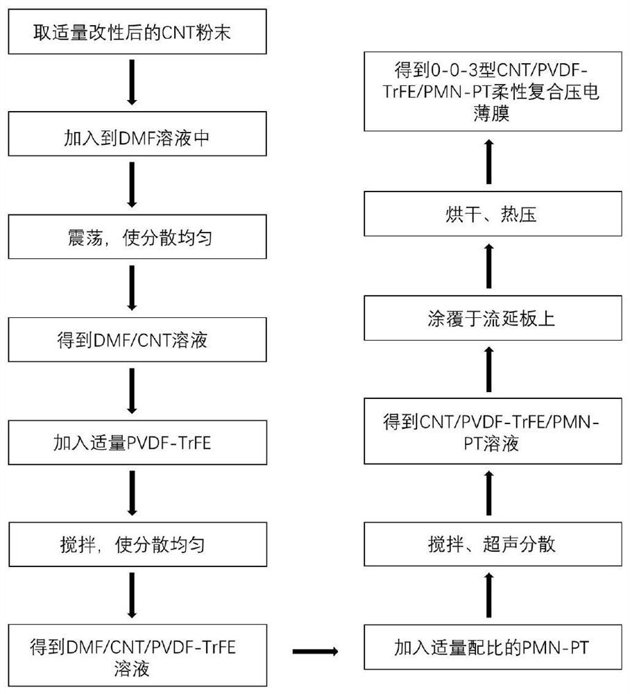 Preparation method of piezoelectric film based on PVDF-TrFE