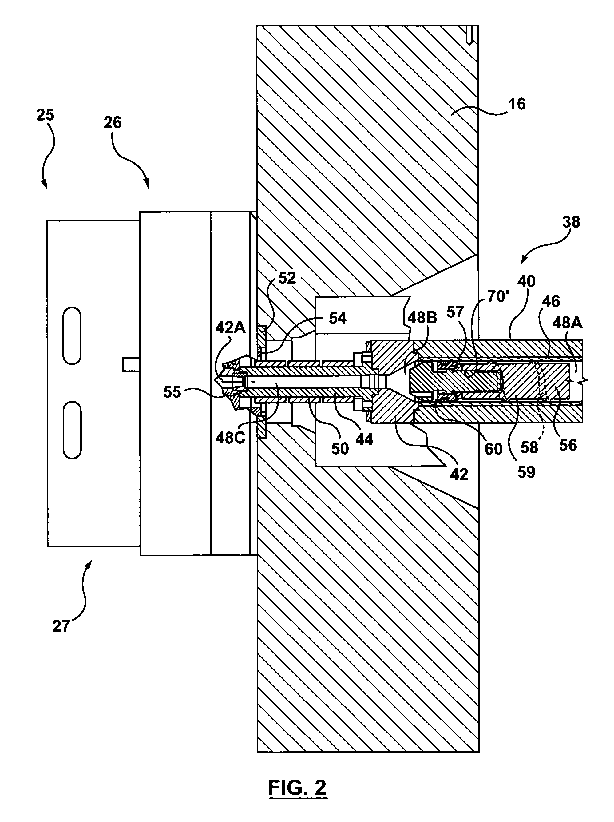 Non-return valve for use in a molding system