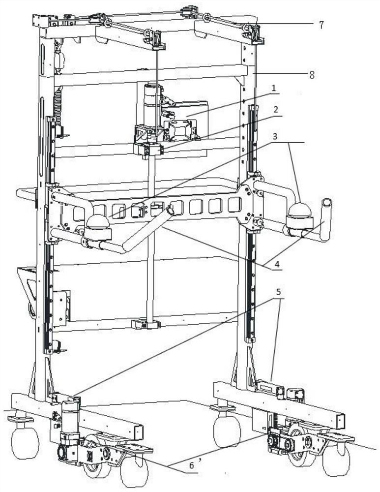 A walking training vehicle for rehabilitation and weight loss that realizes straight-line following by detecting distance and its control method