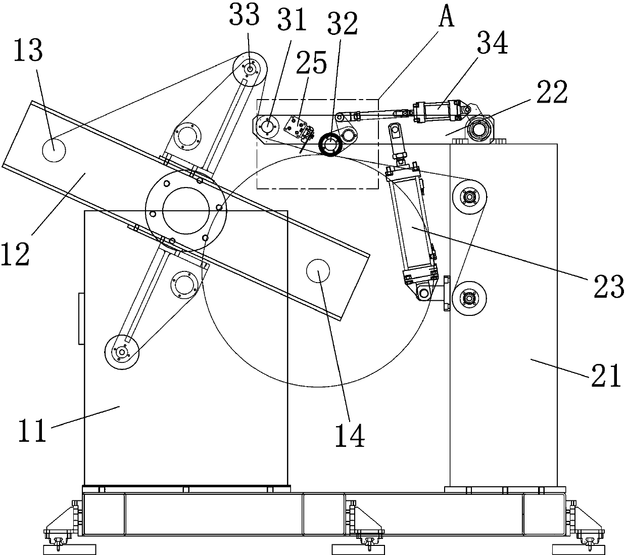 Automatic cutting and unwinding equipment