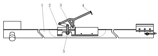 Pipe rod dragging method and device