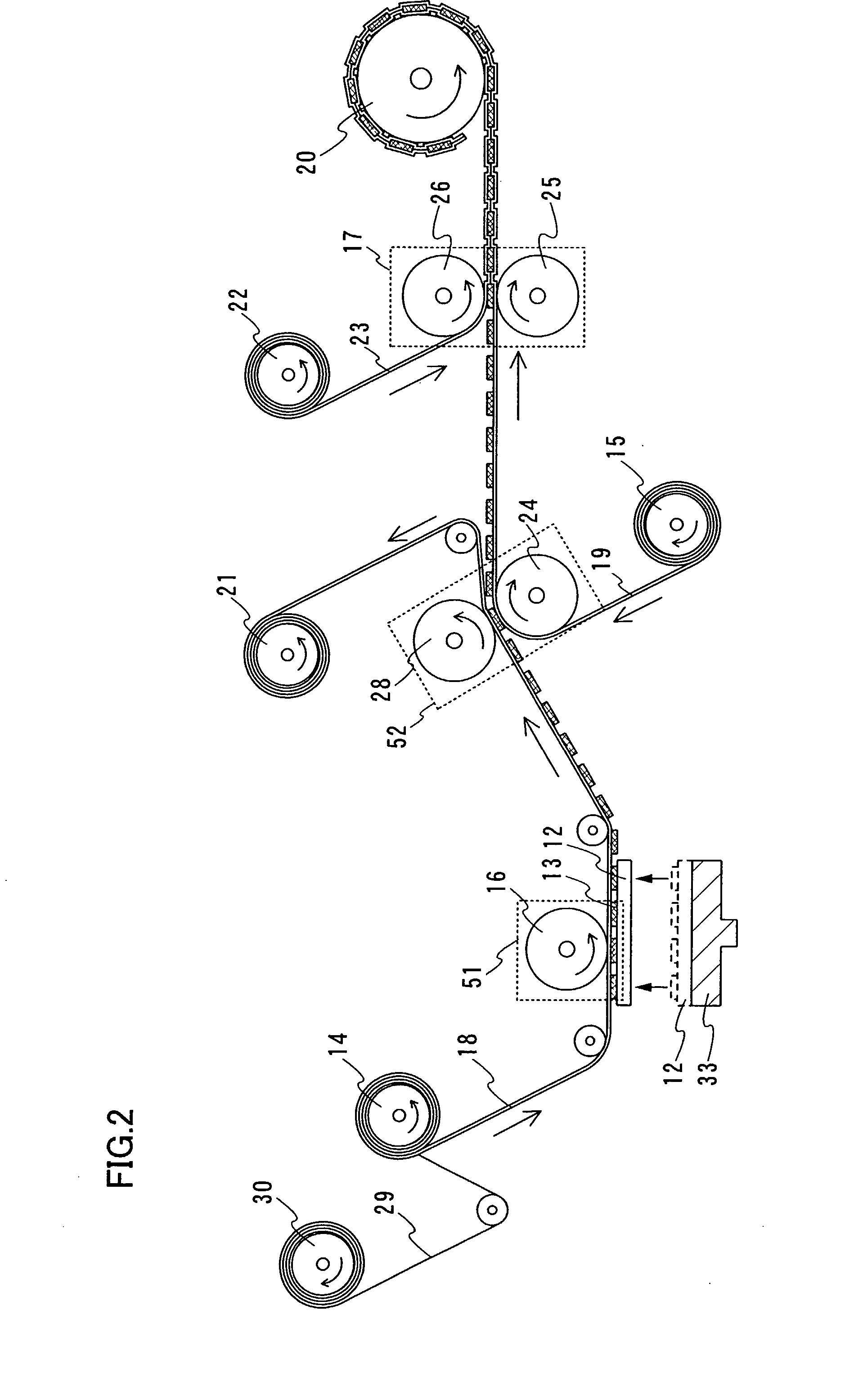 Laminating System, Ic Sheet, Scroll of Ic Sheet, and Method for Manufacturing Ic Chip