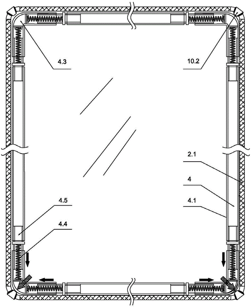 Efficient and energy-saving hollow film glass