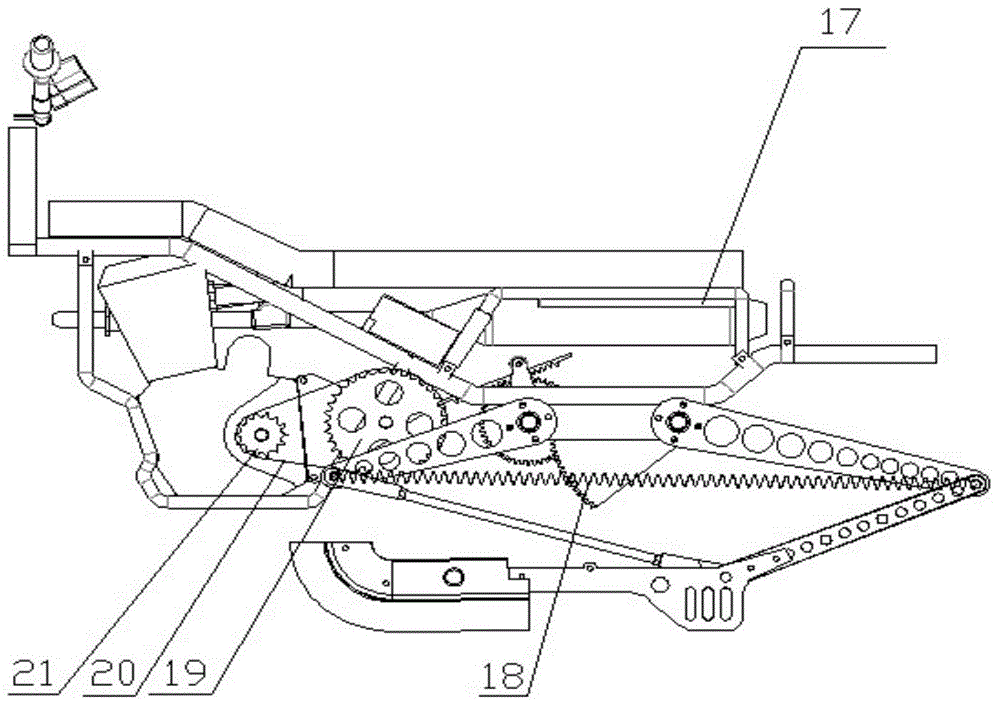 Load bearing jumping device of motorized gear shifting gear five-rod mechanism