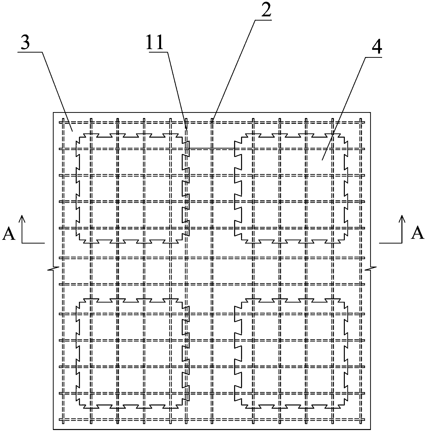 Fabricated fibrous concrete combined deck structure and construction method thereof