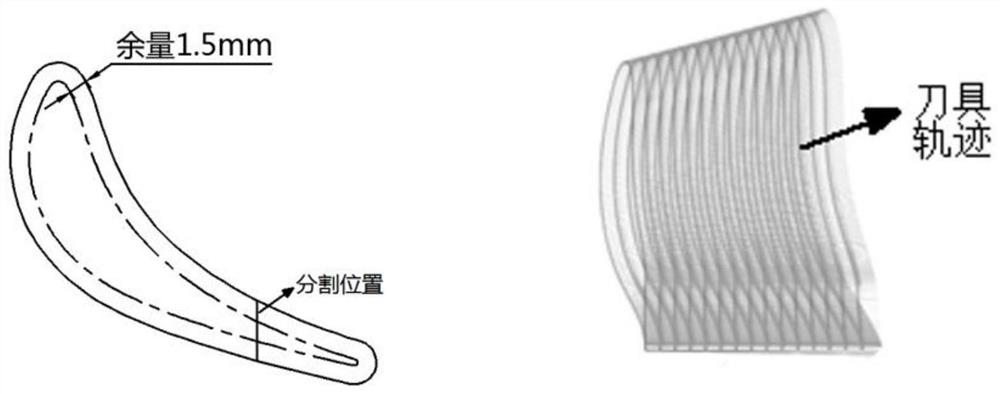 Fine milling method for two-half type thin-wall stationary blade