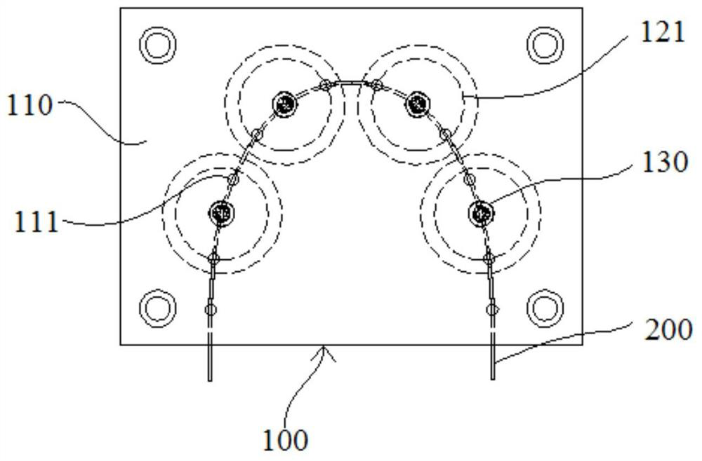 Orthodontic wire application simulation device