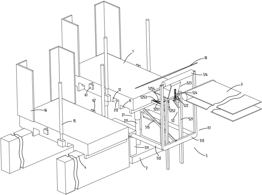 Turnover and material collection equipment with flattening function