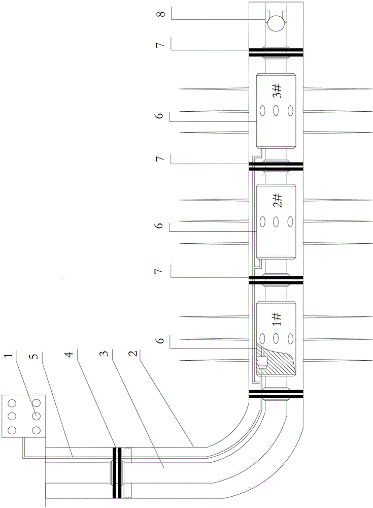 A pipe string for fracturing and completing a horizontal well and a fracturing construction method thereof