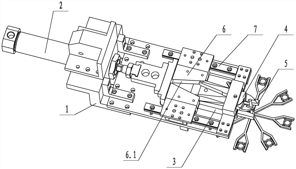 Double-acting clamping jig with shearing function