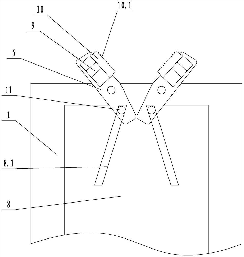 Double-acting clamping jig with shearing function