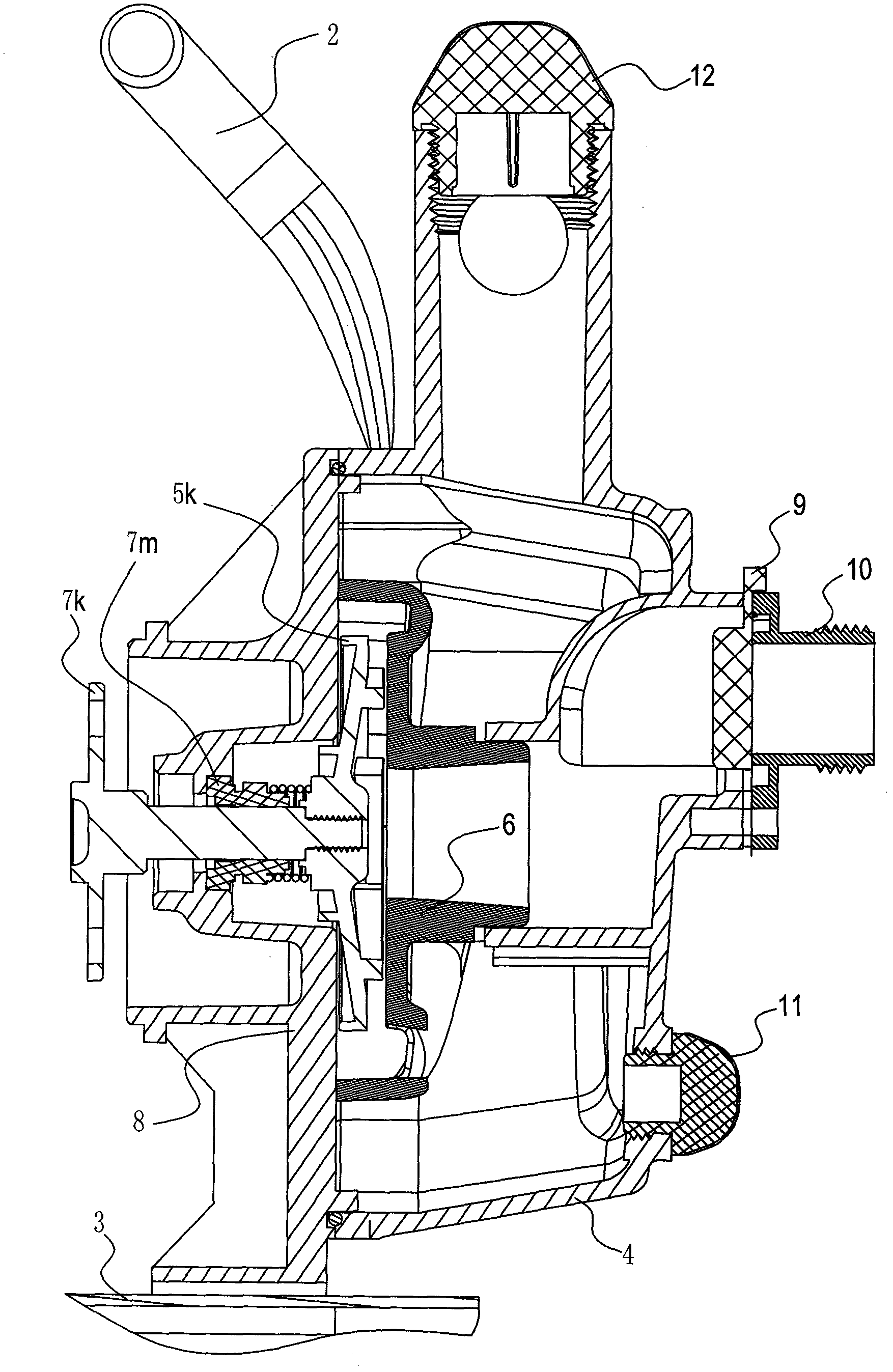 Centrifugal pump with swirl sprayer engine directly connected with high-speed function vane wheel and even-spinning labyrinth