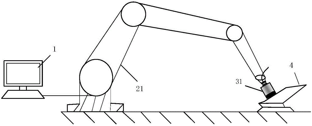 Manipulator detection device and method for residual stress of complex component