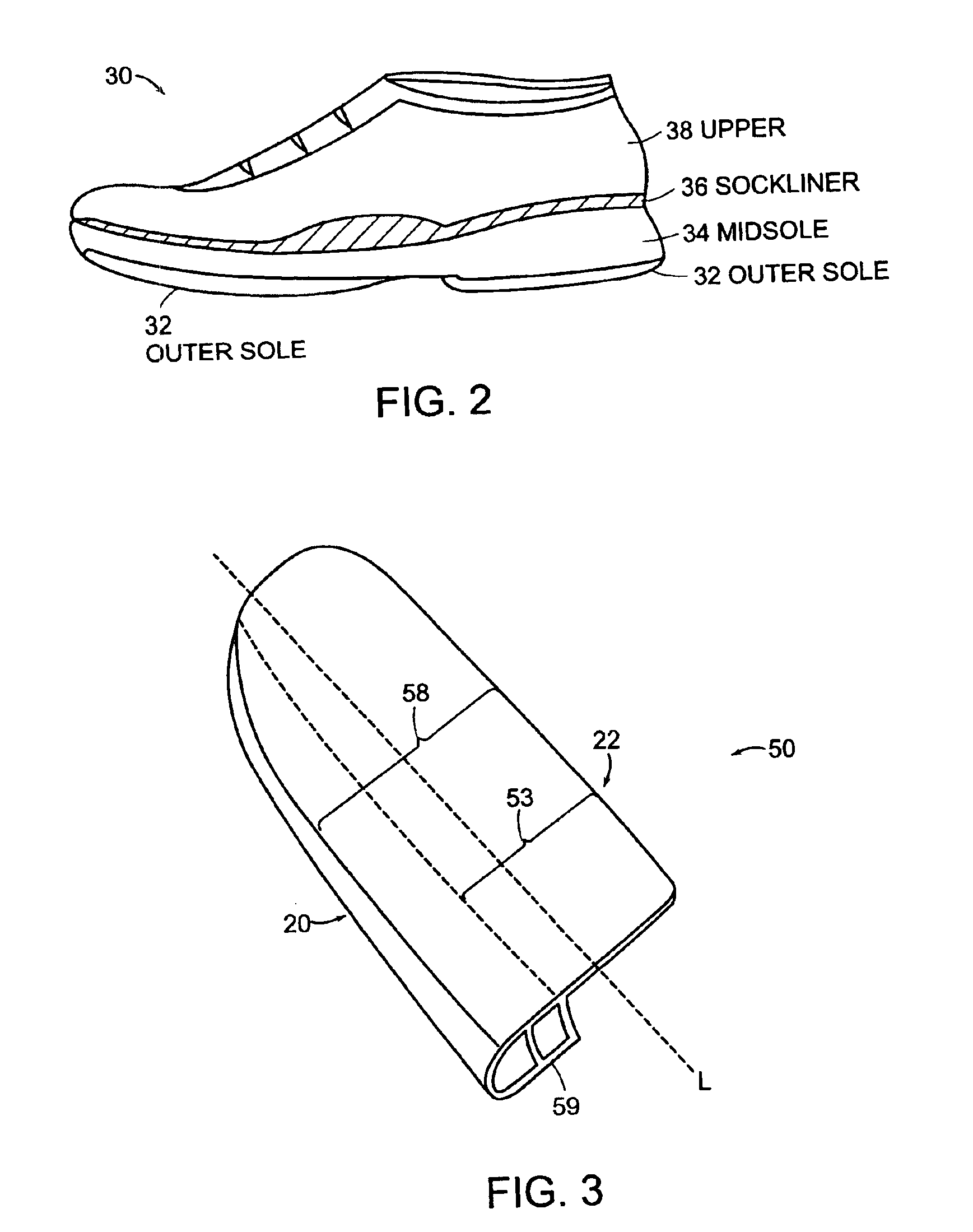 Cantilevered shoe construction