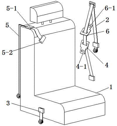 Four-point-type automobile safety belt and using method thereof