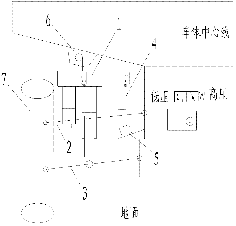 Device and method for adjusting vehicle height based on hydro-pneumatic spring