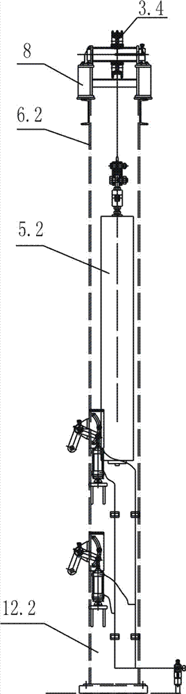 Furnace door lifting device with counterweights