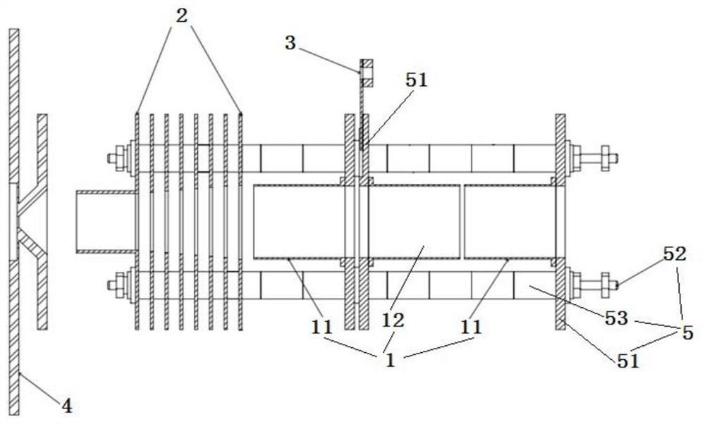 An ion lens system with reverse pressure gradient transmission