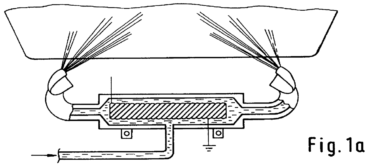 Process and device for heating windscreen washer liquid