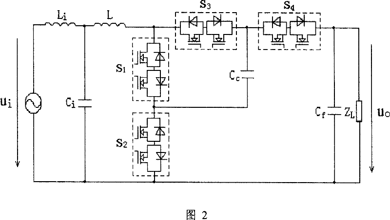 Non-isolation type AC-AC tri-level converter