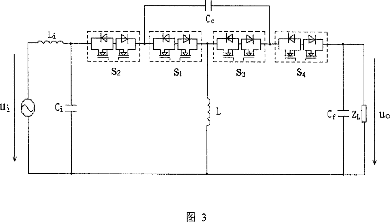 Non-isolation type AC-AC tri-level converter