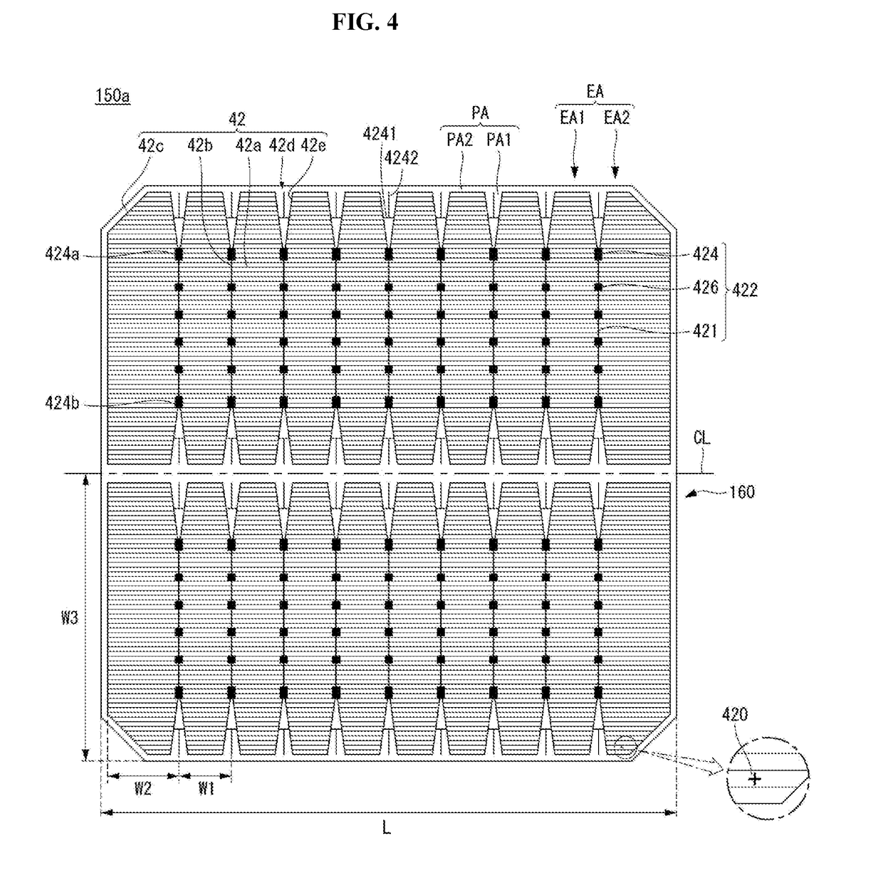 Solar cell and solar cell panel including the same