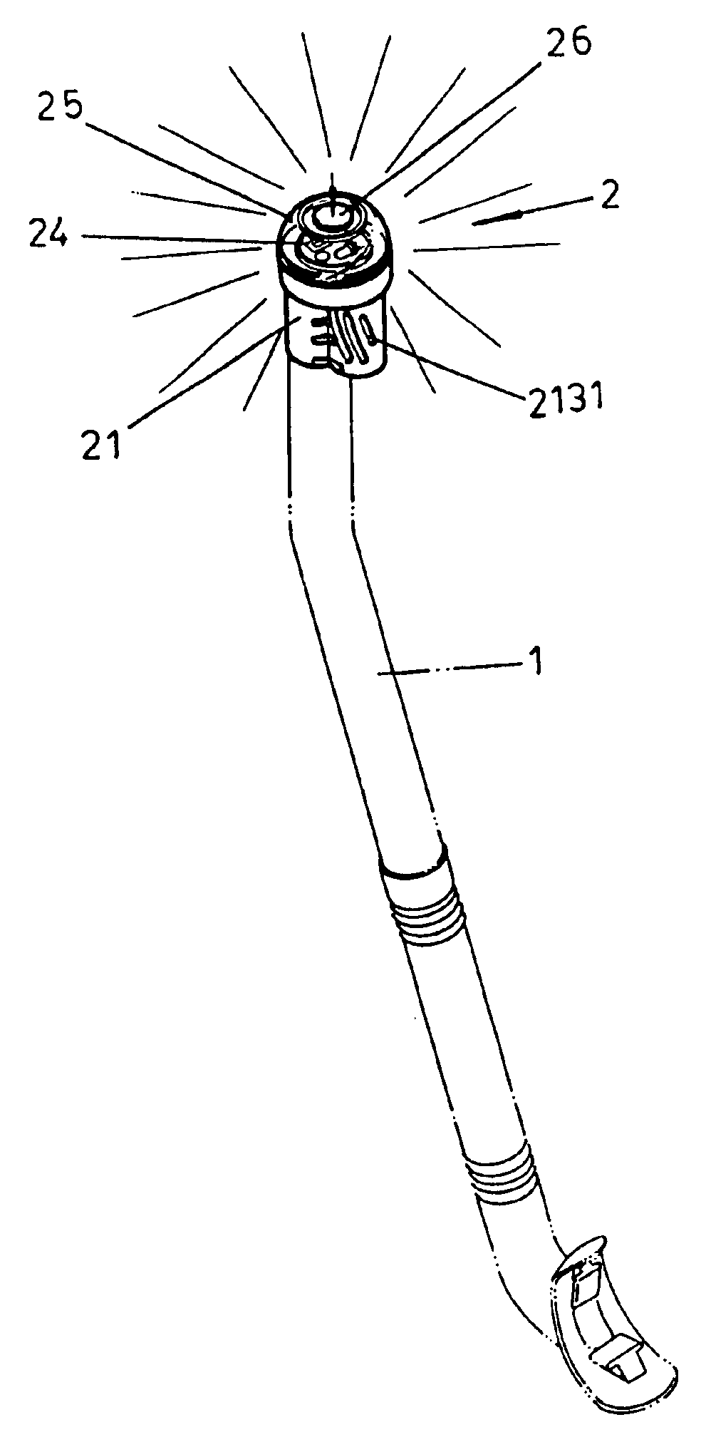 Snorkel with light-emitting device