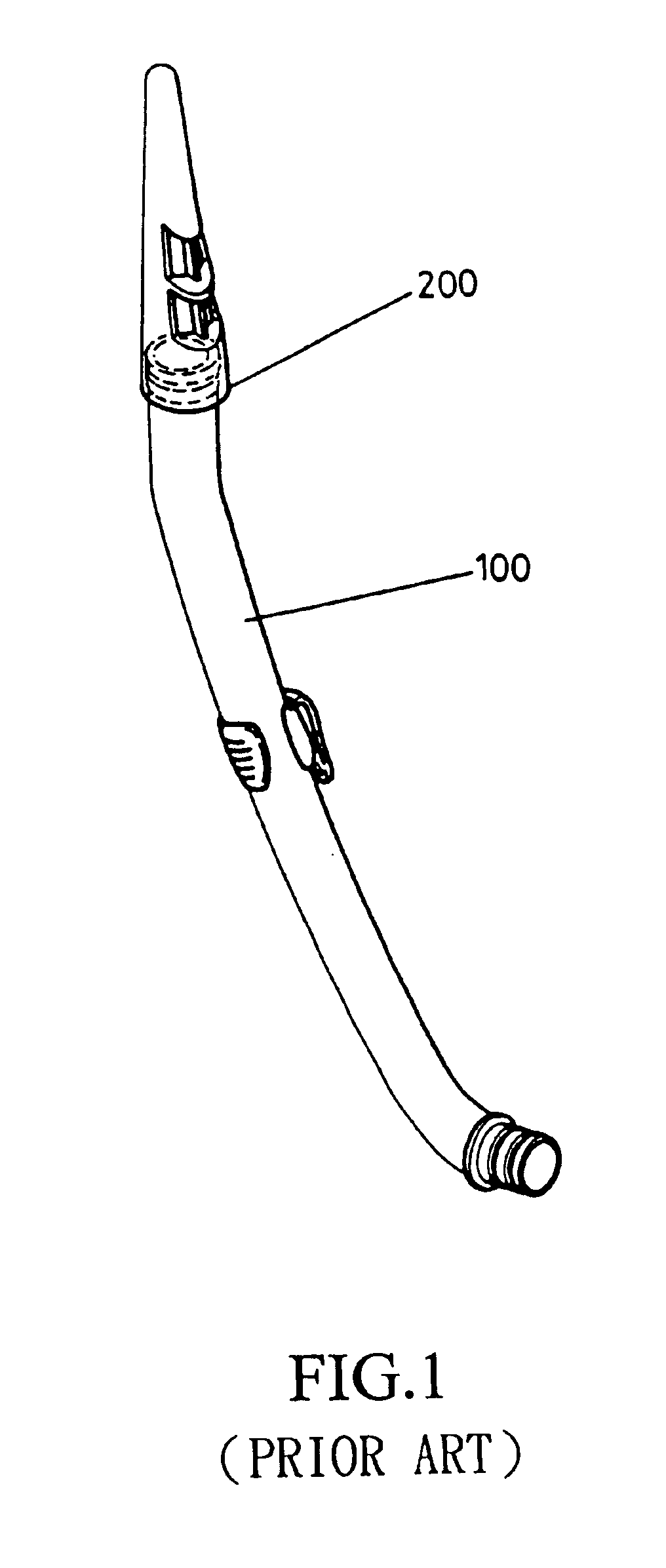 Snorkel with light-emitting device