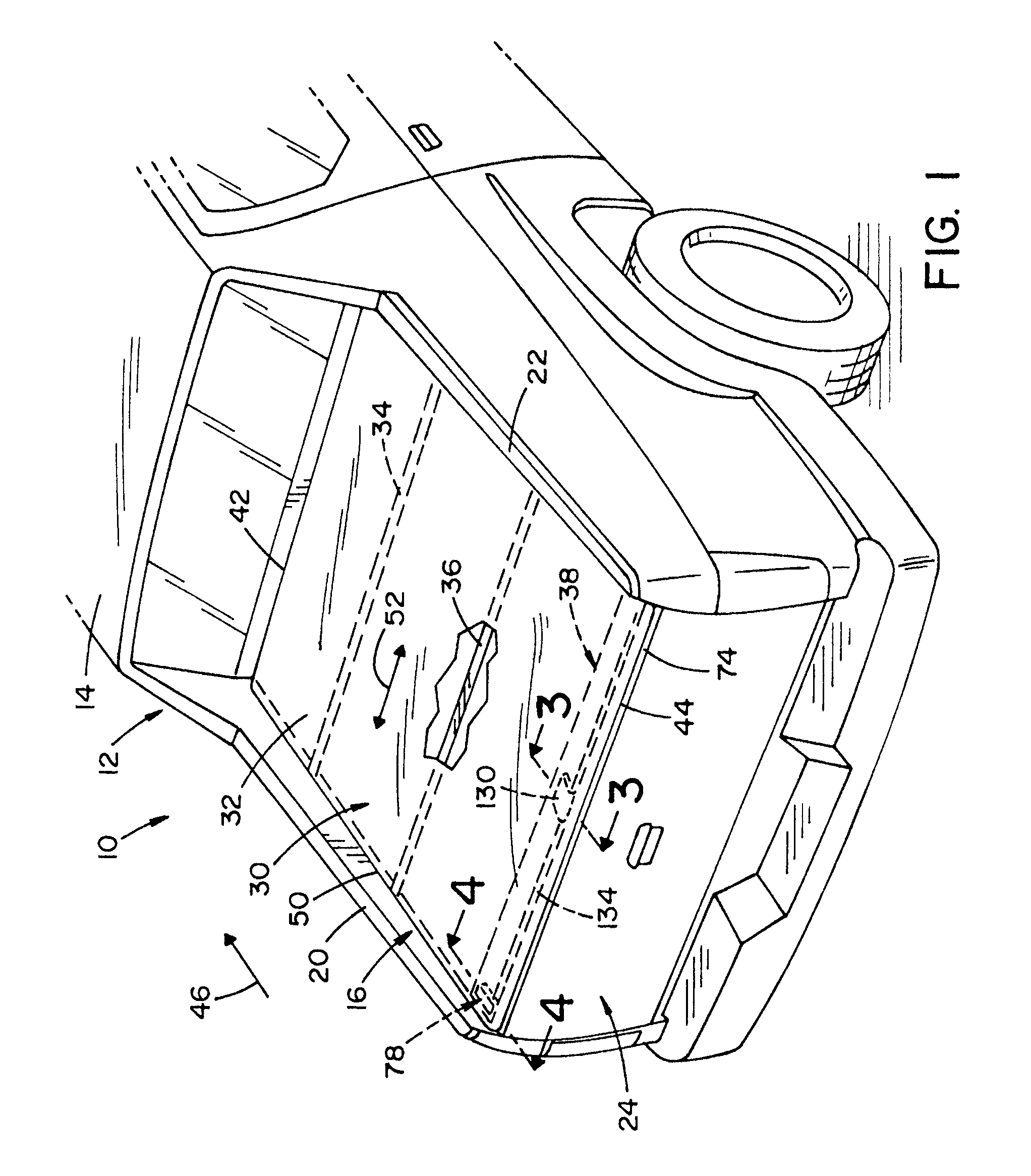 Tonneau cover assembly for a vehicle