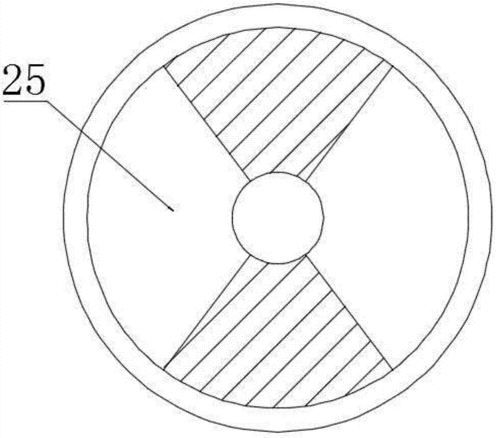 Efficient agricultural fertilizer stirring and crushing device