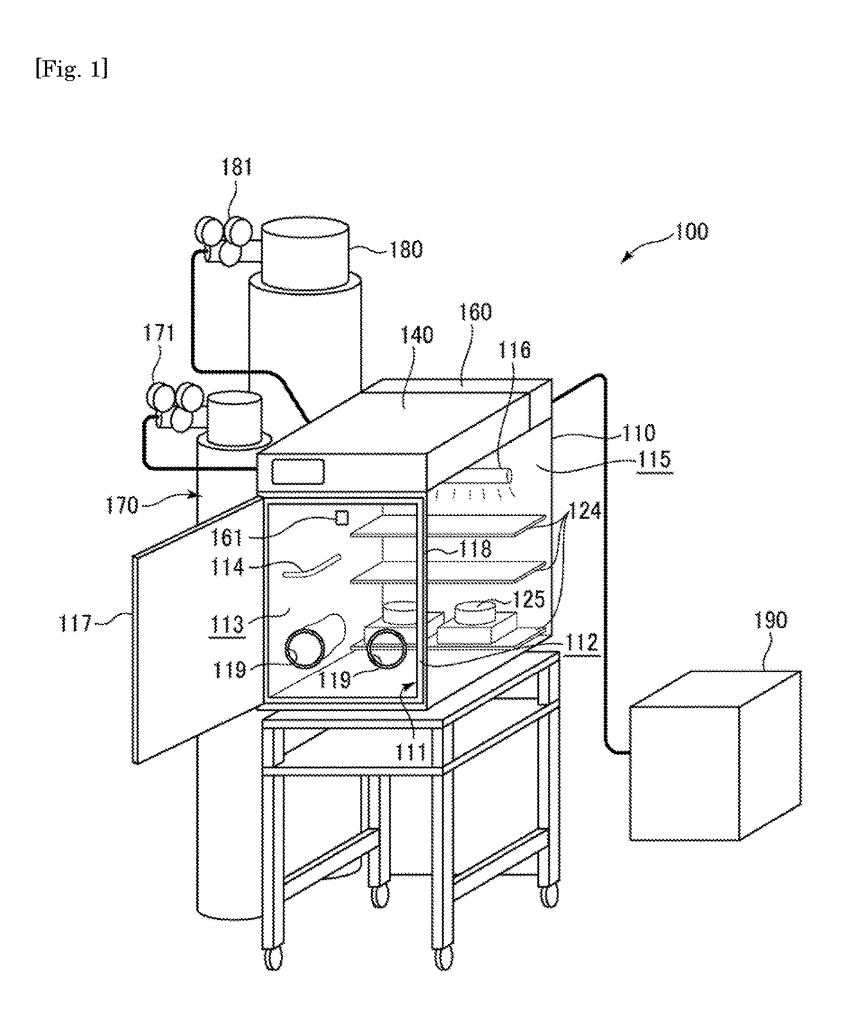 Incubator and incubator system with clean bench function