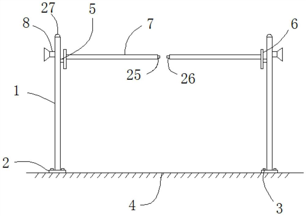 Flexible height limiting mechanism capable of automatically rebounding and resetting