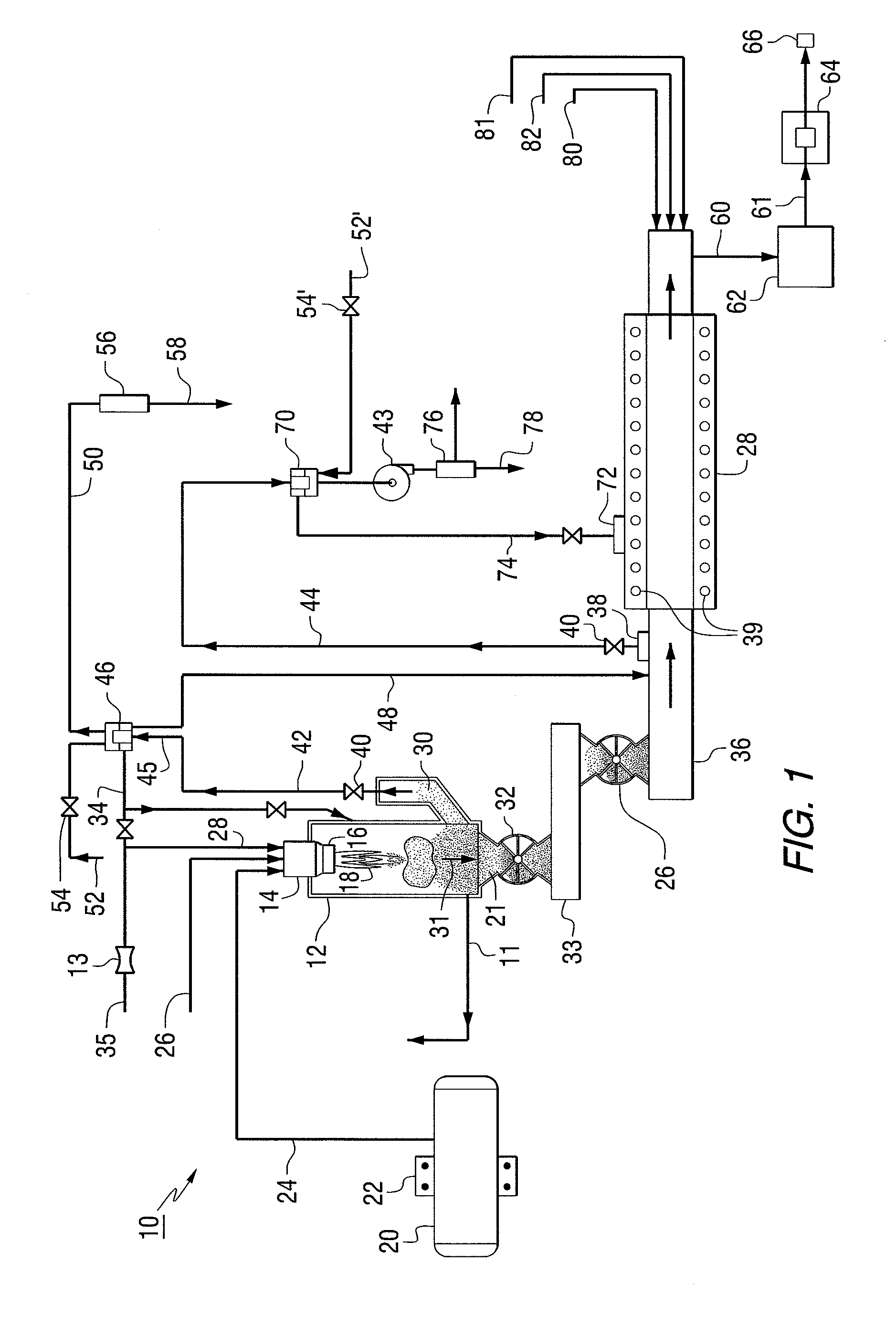 Two step dry uo2 production process utilizing a positive sealing valve means between steps