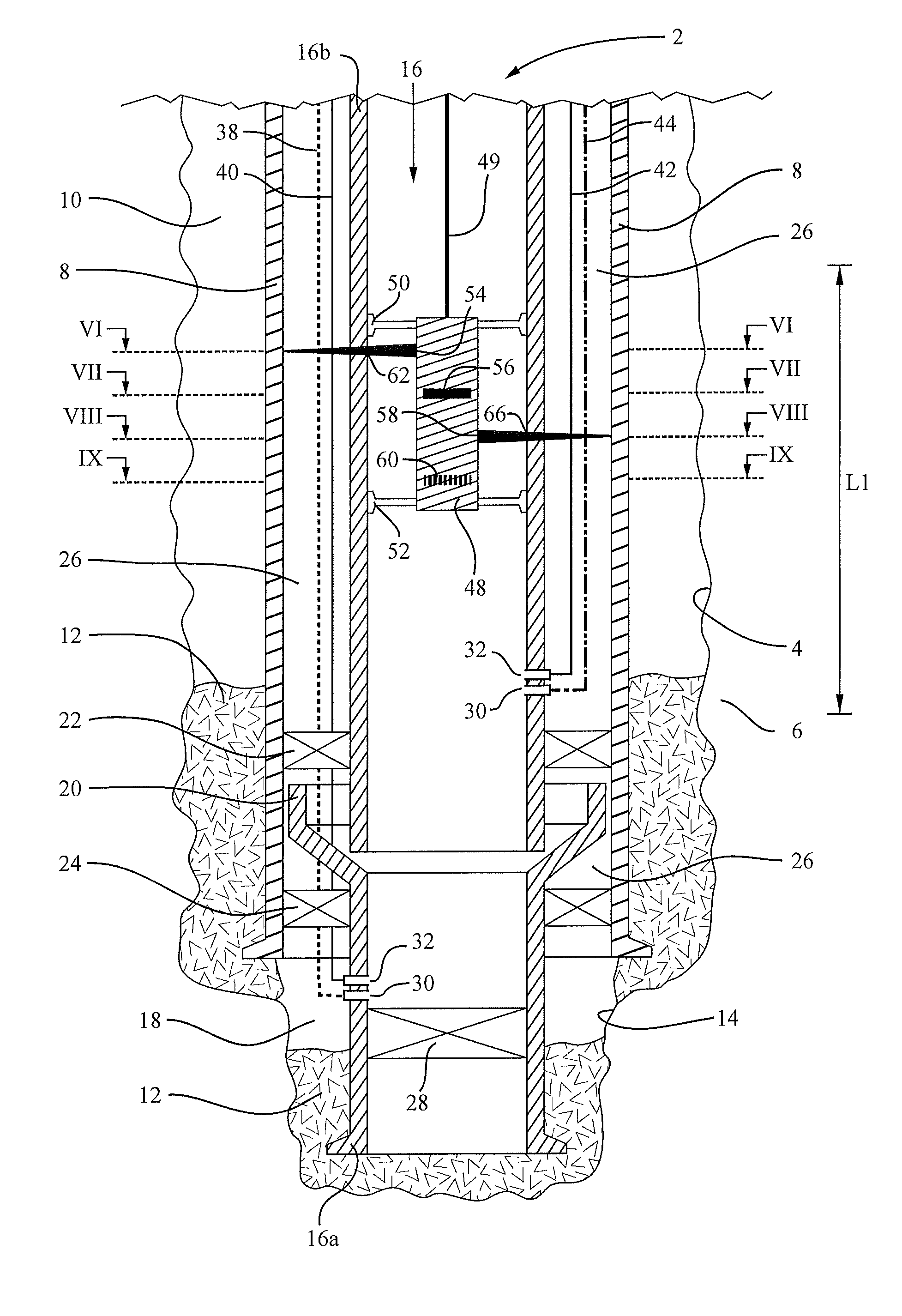 Method for Downhole Cutting of At Least One Line Disposed Outside and Along a Pipe String in a Well, and Without Simultaneously Severing the Pipe String