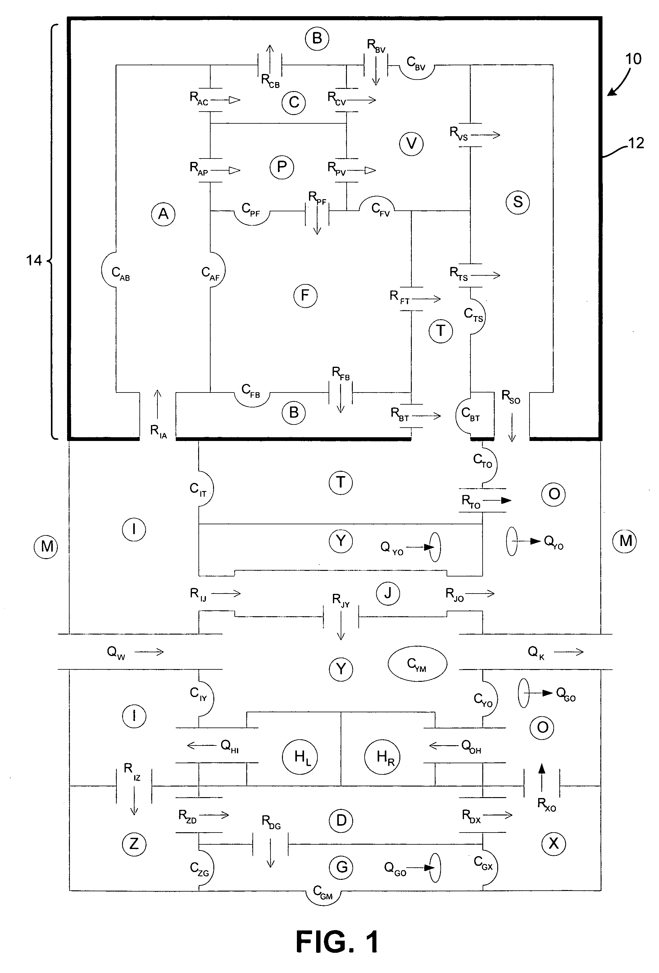 Mathematical circulatory system model