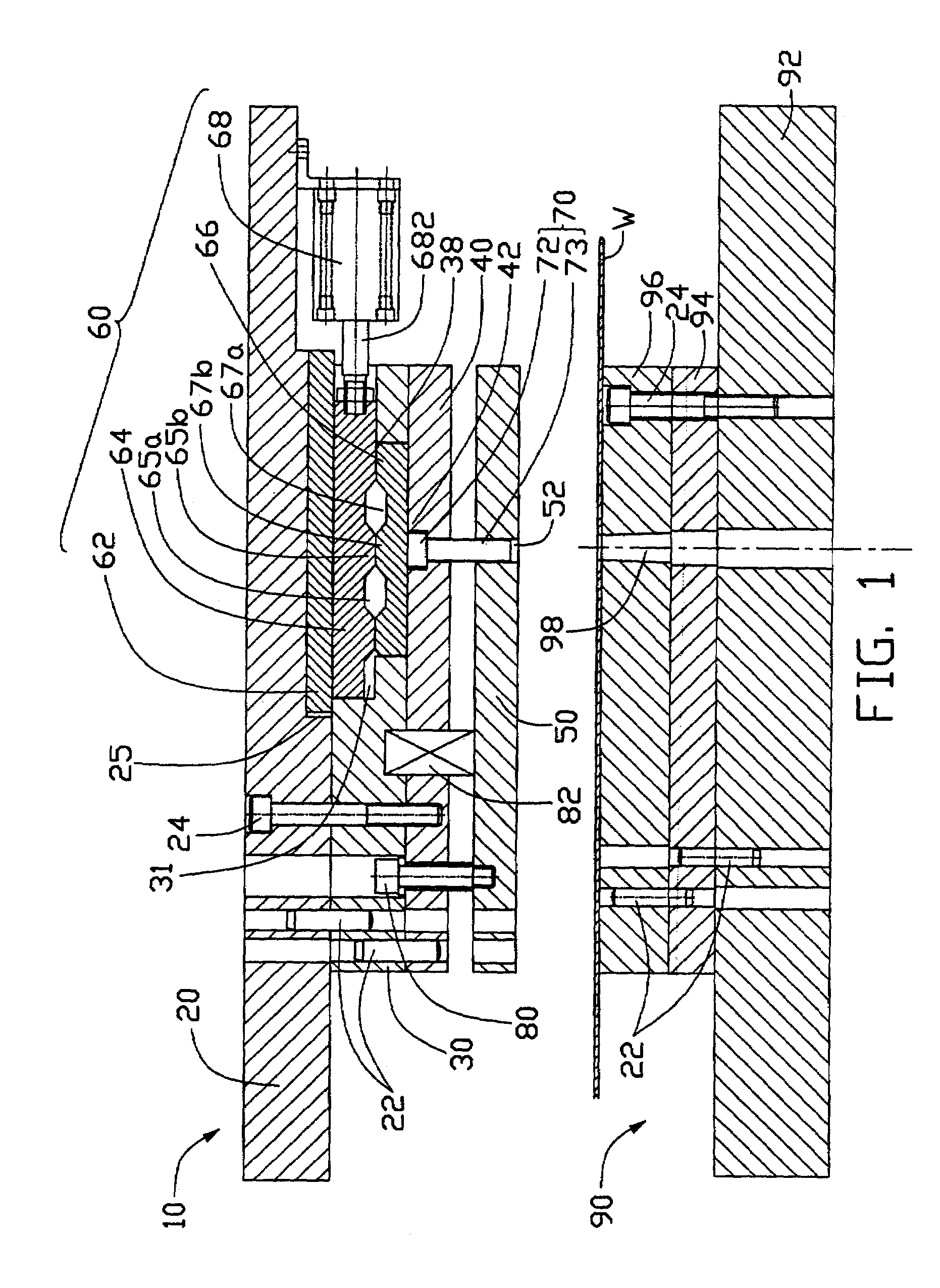 Sequential punch press with complementary sliding plates