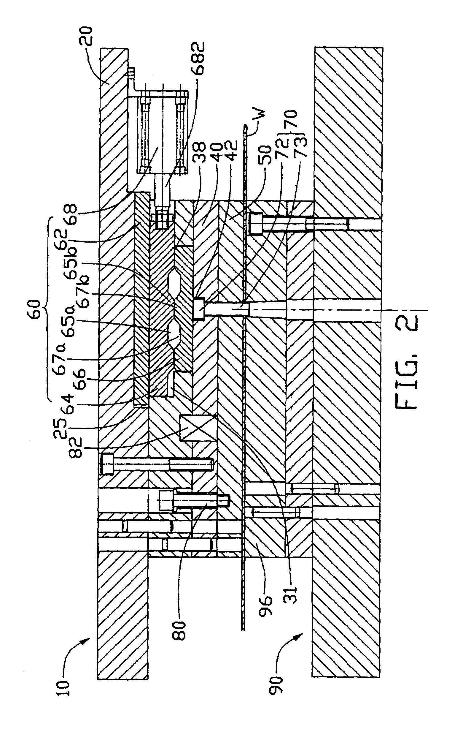 Sequential punch press with complementary sliding plates