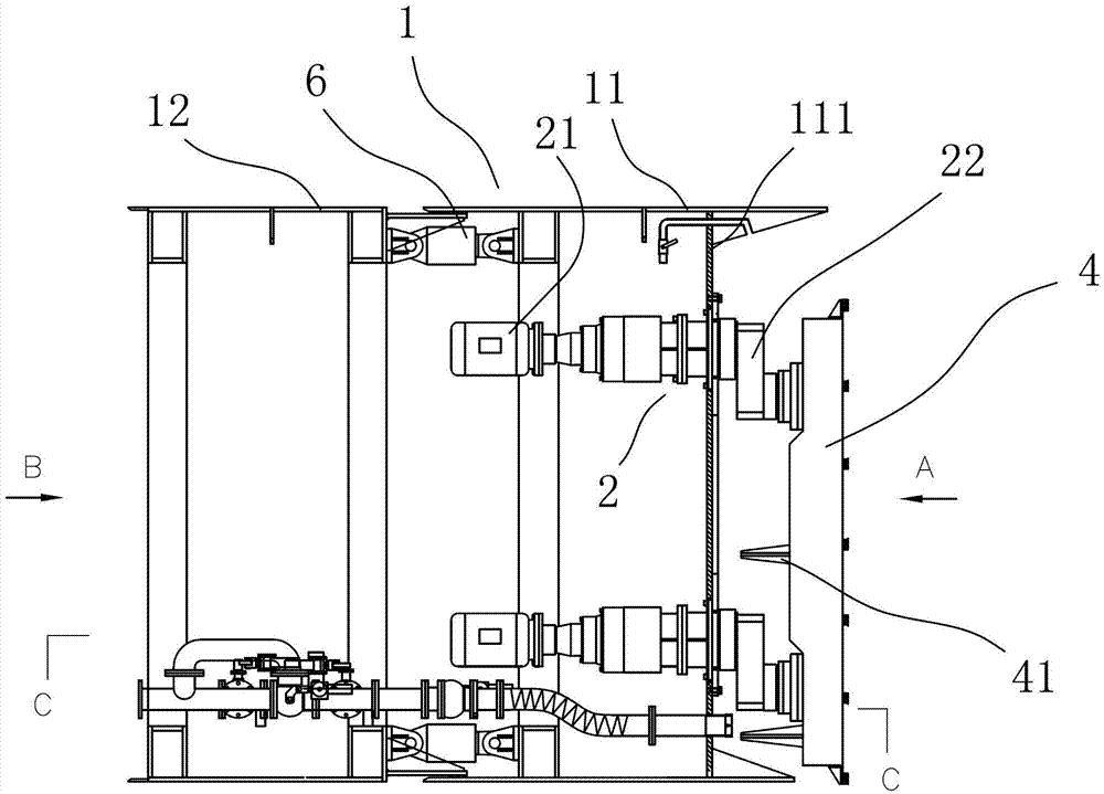 Slurry balance type tube push bench and circulative slurry deslagging method